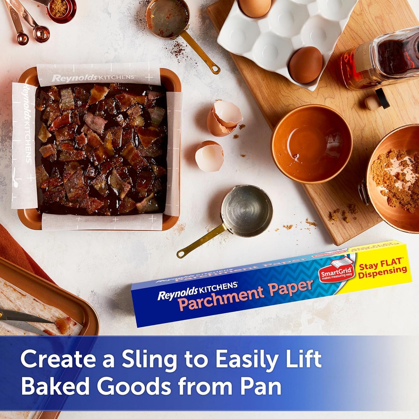 Kitchens Stay Flat Parchment Paper Roll, Non Curling Baking Parchment Paper for Baking and Cooking, Oven Safe up to 425 Degrees, 36 Feet X 15 Inches, 45 Total Sq. Ft.