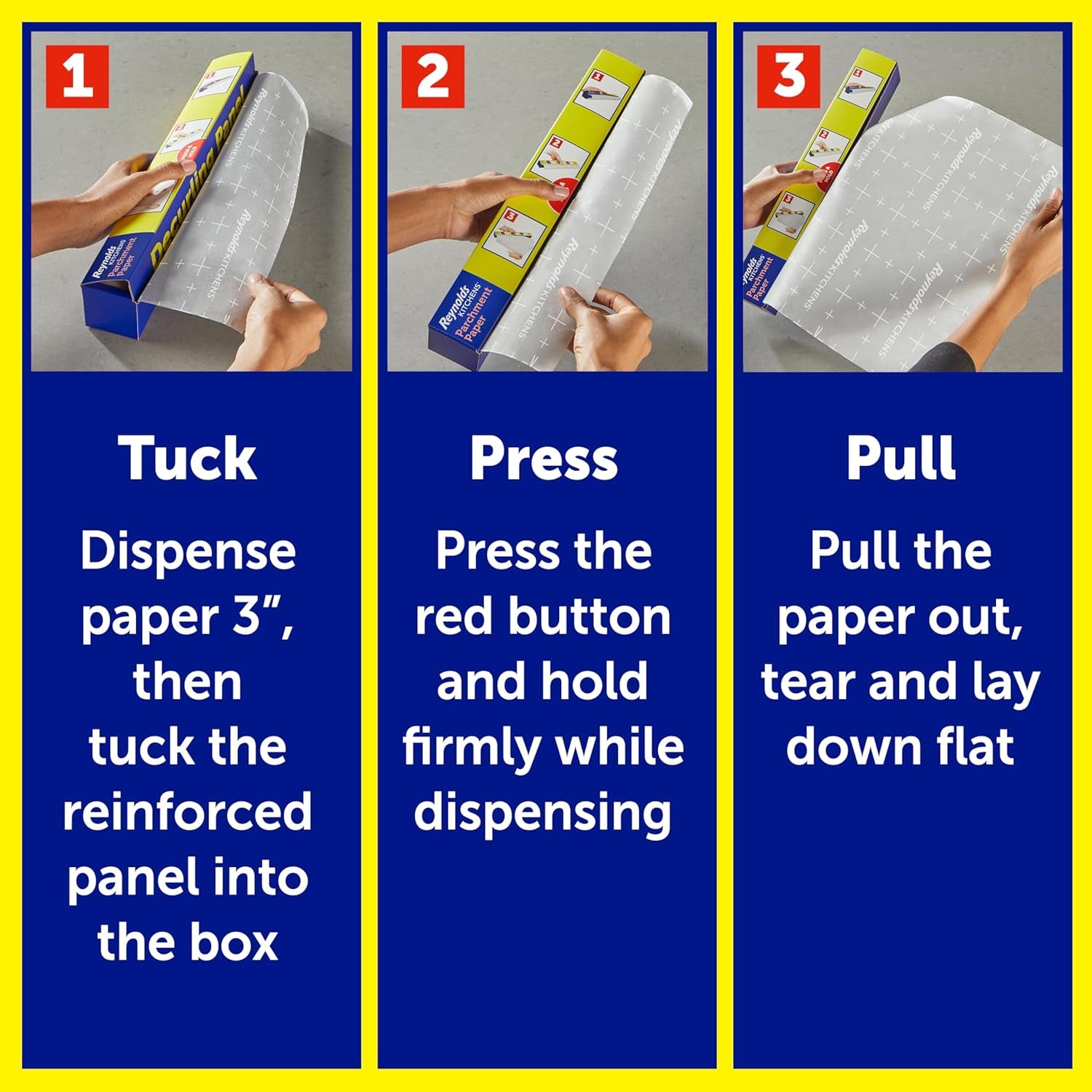 Kitchens Stay Flat Parchment Paper Roll, Non Curling Baking Parchment Paper for Baking and Cooking, Oven Safe up to 425 Degrees, 36 Feet X 15 Inches, 45 Total Sq. Ft.